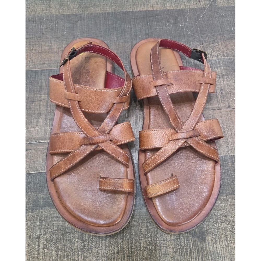 Leather Brown Women’s Strappy Sandals